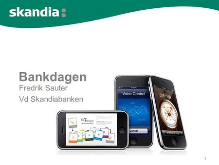 Bankdagen Fredrik Sauter Vd Skandiabanken 1. 2 Vi älskar våra kunder! Vi vill vara personliga och föra en dialog med våra kunder. Det kräver att vi lyssnar.