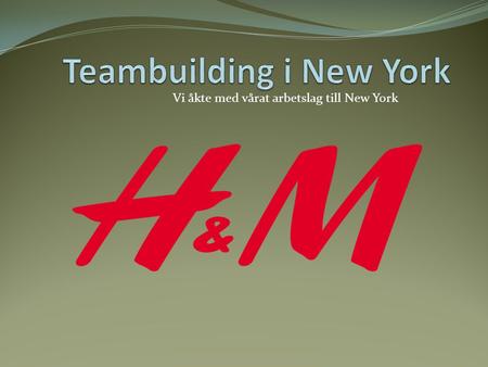 Vi åkte med vårat arbetslag till New York. Varför åker vi på teambuilding?