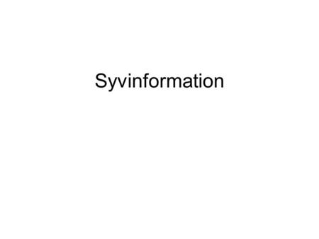 Syvinformation.