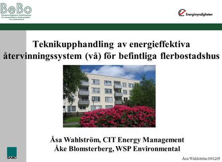 Åsa Wahlström, CIT Energy Management