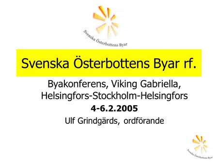 Svenska Österbottens Byar rf.