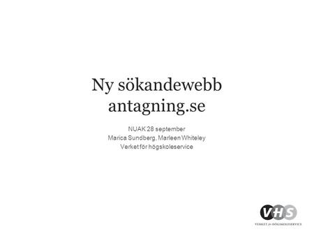 Ny sökandewebb antagning.se