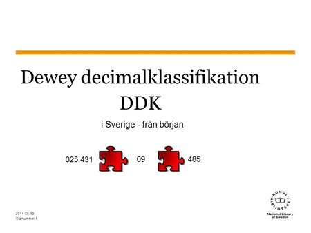 Dewey decimalklassifikation DDK