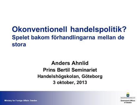 Prins Bertil Seminariet Handelshögskolan, Göteborg