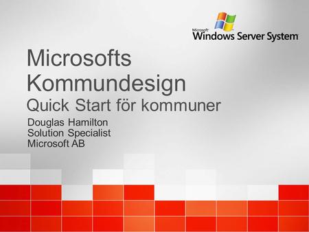 Microsofts Kommundesign Quick Start för kommuner