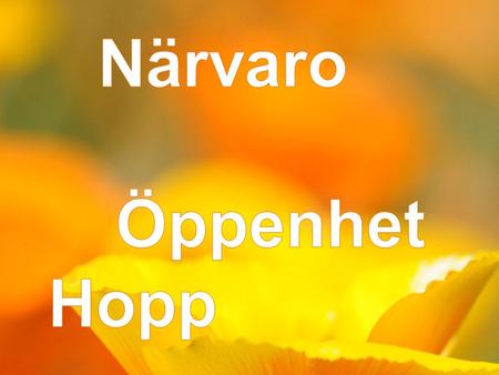 Närvaro Öppenhet Hopp.