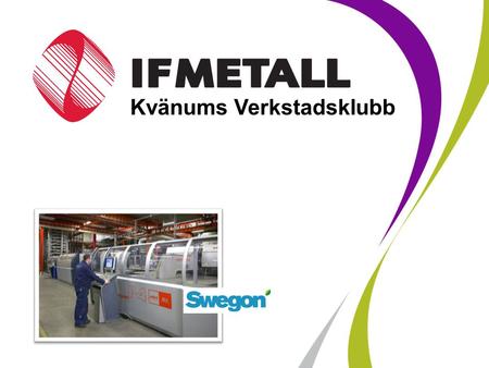 Industrifacket Metall sid 1 Kvänums Verkstadsklubb.