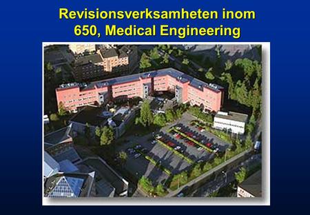 Revisionsverksamheten inom 650, Medical Engineering