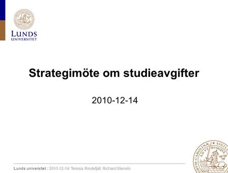 Strategimöte om studieavgifter