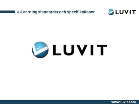 e-Learning standarder och specifikationer