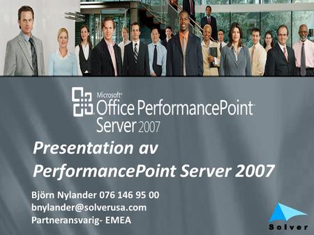 Presentation av PerformancePoint Server 2007