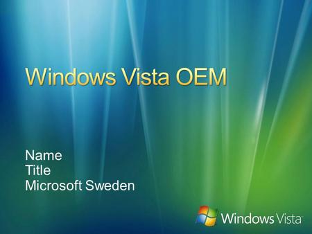 Name Title Microsoft Sweden. Avtalspraktiska fördelar Om-installation med valfritt media Kräver inte samma fysiska media som maskinen kom med Men…