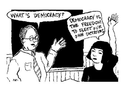 Demokrati vs. diktatur Regelbunda politiska val och fri partibildning