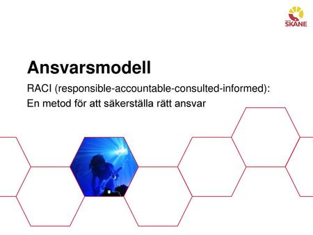 Ansvarsmodell RACI (responsible-accountable-consulted-informed):