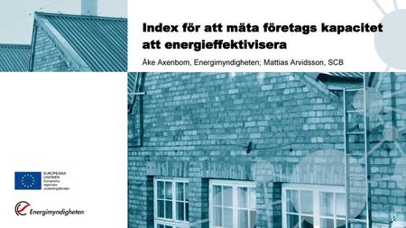Index för att mäta företags kapacitet att energieffektivisera