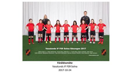 Föräldramöte Vasalunds IF F09 Solna