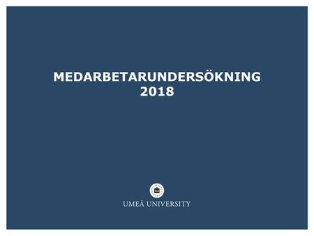 Medarbetarundersökning 2018