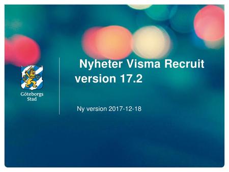 Nyheter Visma Recruit version 17.2