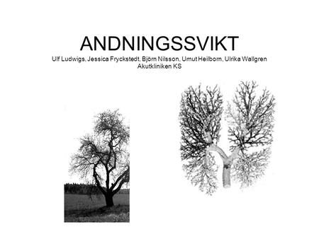 ANDNINGSSVIKT Ulf Ludwigs, Jessica Fryckstedt, Björn Nilsson, Umut Heilborn, Ulrika Wallgren Akutkliniken KS.