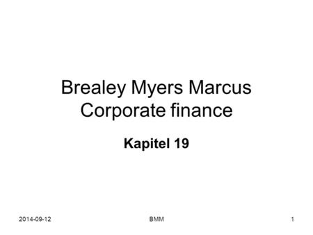 Brealey Myers Marcus Corporate finance