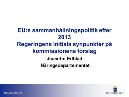 Jeanette Edblad Näringsdepartementet