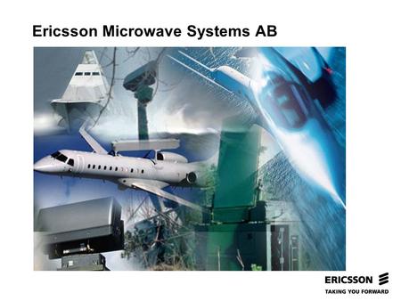 Slide title In CAPITALS 50 pt Slide subtitle 32 pt Ericsson Microwave Systems AB.
