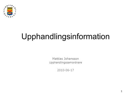 Upphandlingsinformation