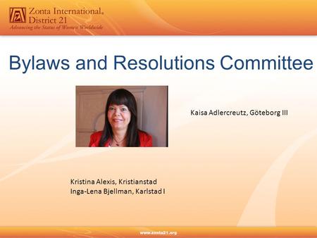 Bylaws and Resolutions Committee