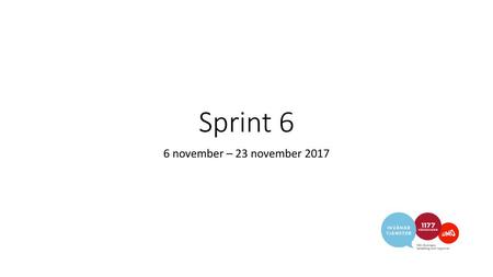 Sprint 6 6 november – 23 november 2017.