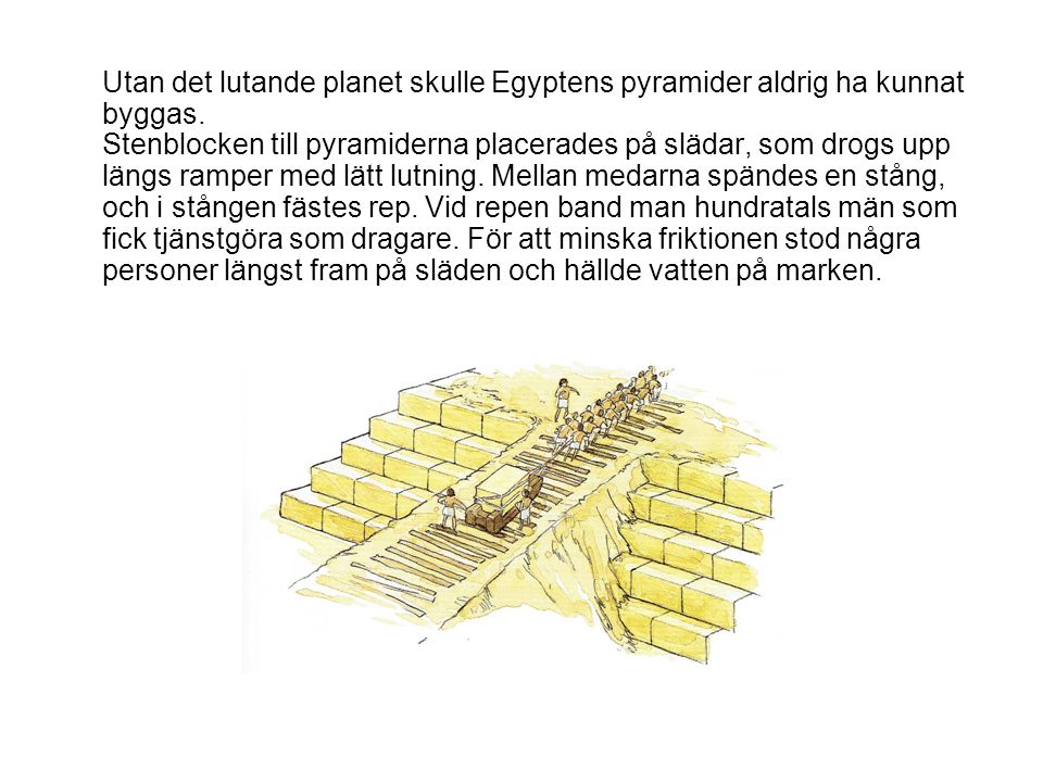 Utan det lutande planet skulle Egyptens pyramider aldrig ha kunnat byggas.