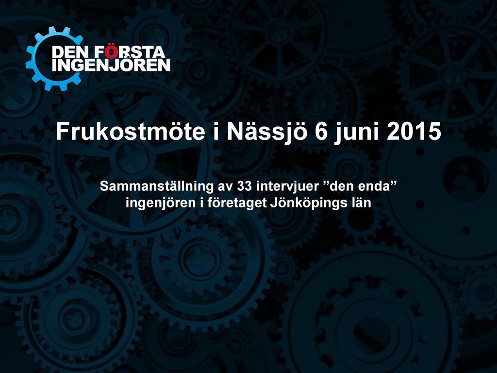 Frukostmöte i Nässjö 6 juni 2015