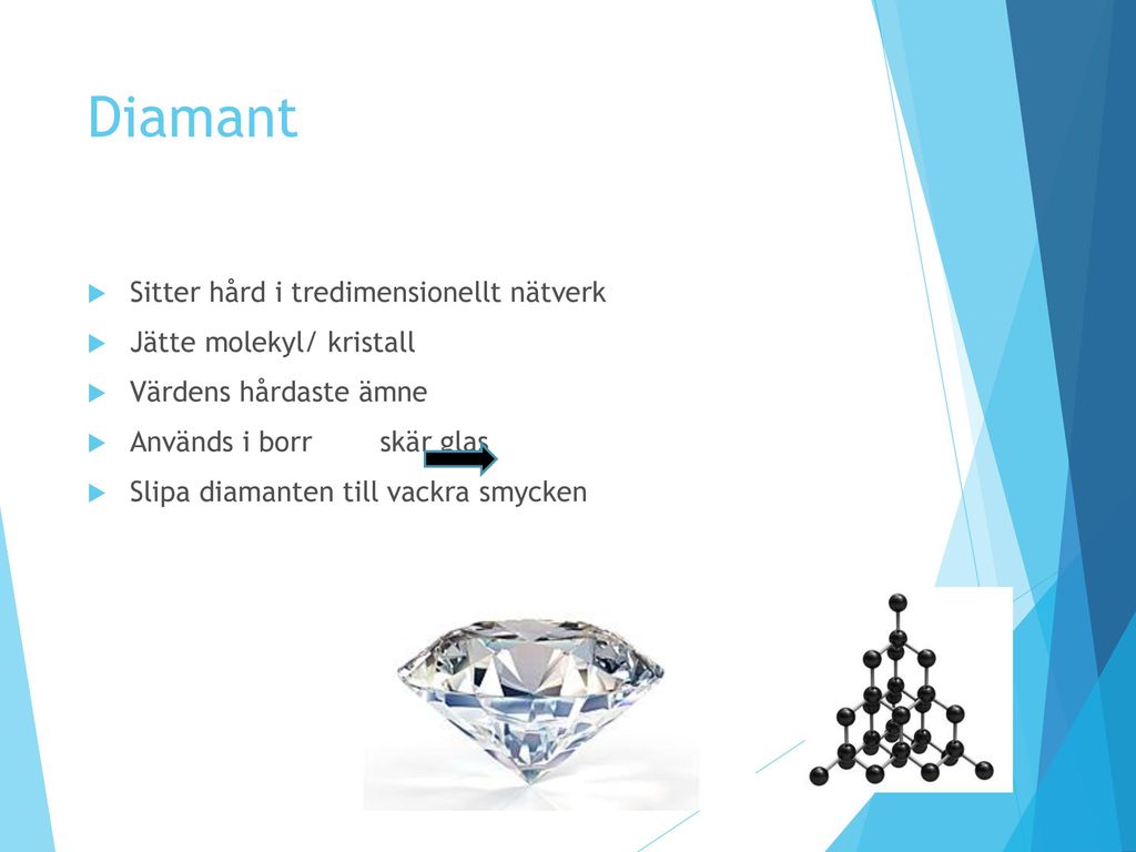 Diamant Sitter hård i tredimensionellt nätverk Jätte molekyl/ kristall
