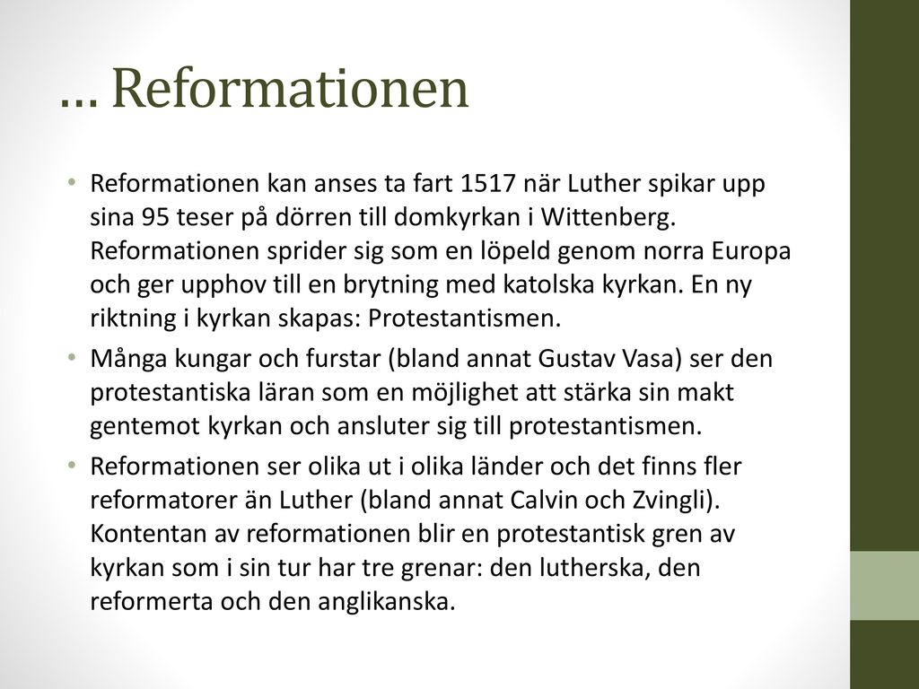… Reformationen