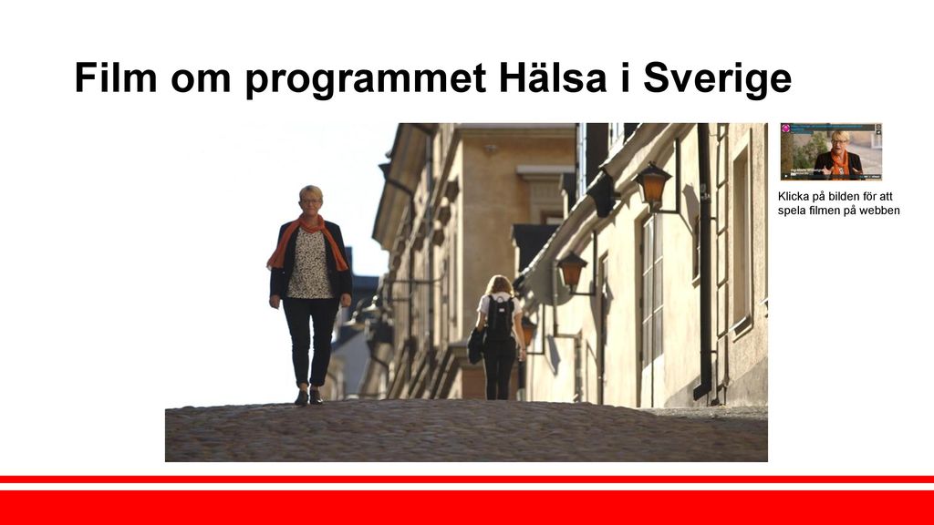 Film om programmet Hälsa i Sverige