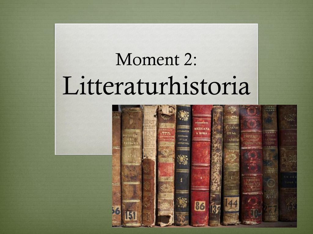 Moment 2: Litteraturhistoria