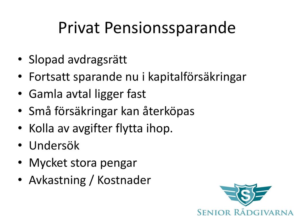 Privat Pensionssparande