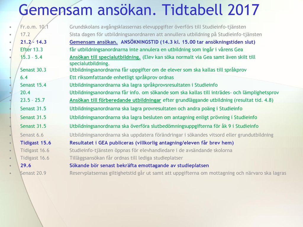 VALMÖJLIGHETER Efter Den Grundläggande Utbildningen - Ppt Ladda Ner