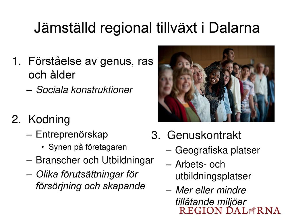 Jämställd regional tillväxt i Dalarna
