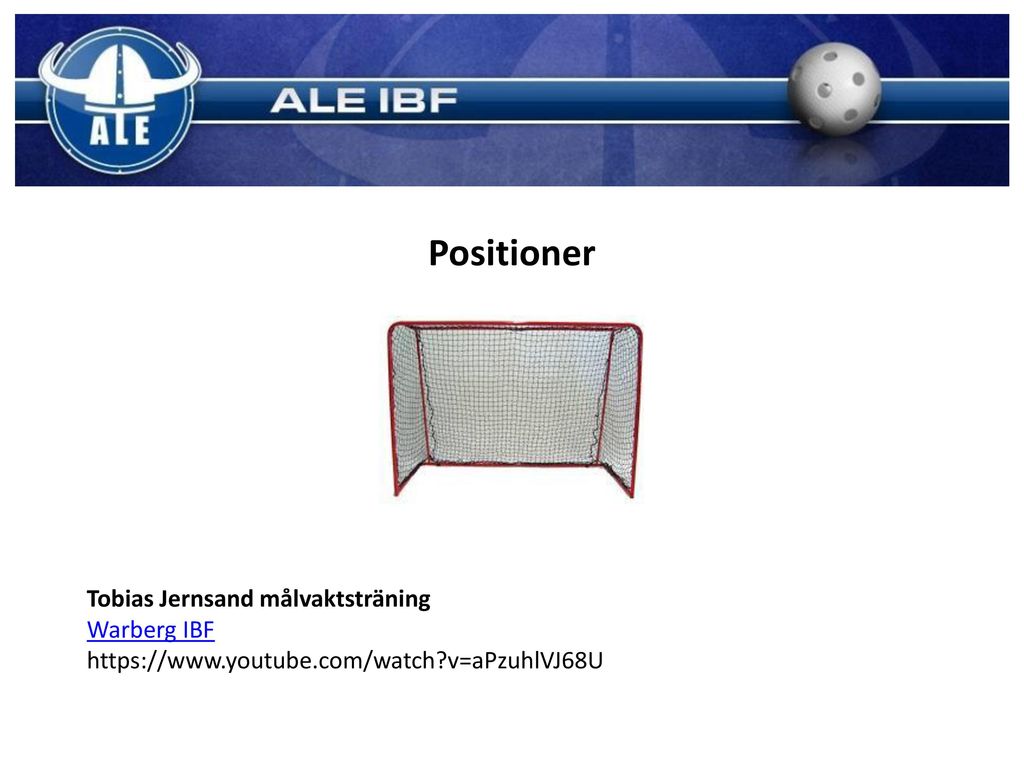 Positioner Tobias Jernsand målvaktsträning Warberg IBF
