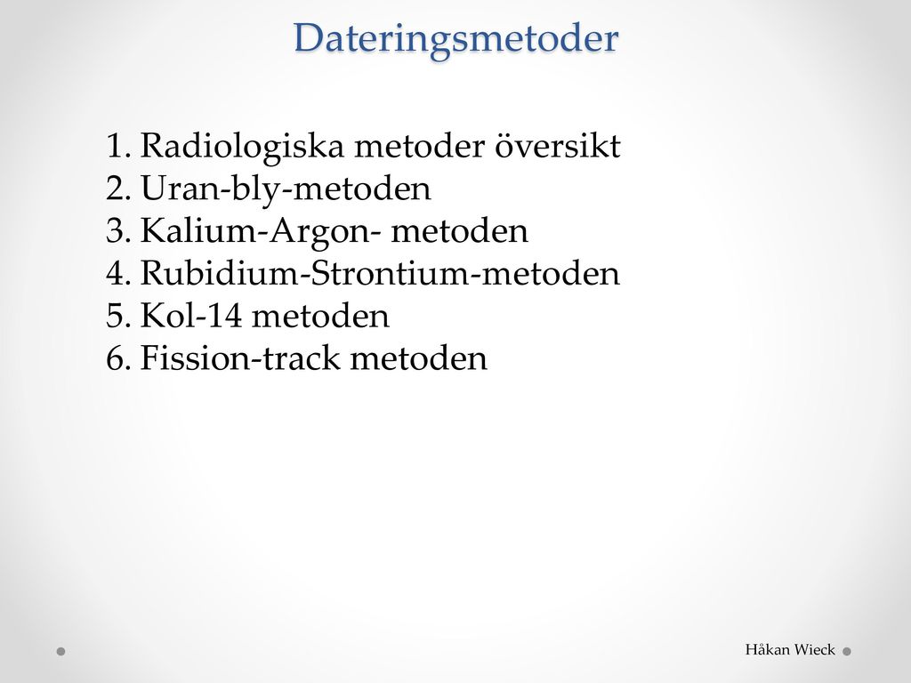 Radioaktiva dating PowerPoint-presentation