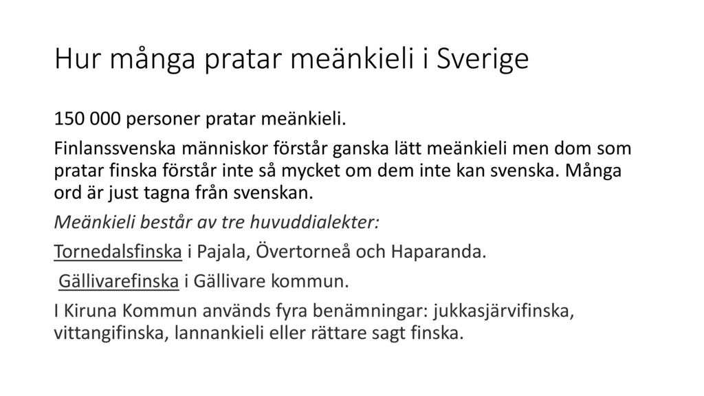 Hur många pratar meänkieli i Sverige