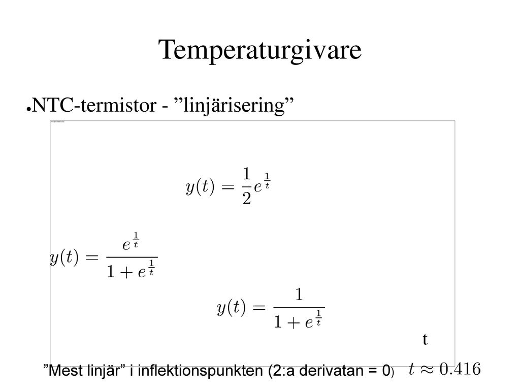 Temperaturgivare NTC-termistor - linjärisering t
