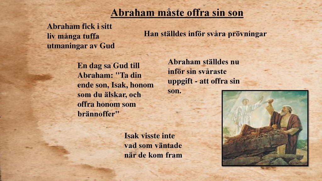 Abraham måste offra sin son