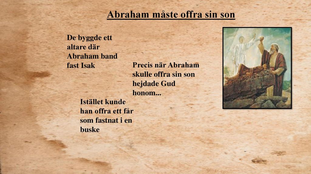Abraham måste offra sin son