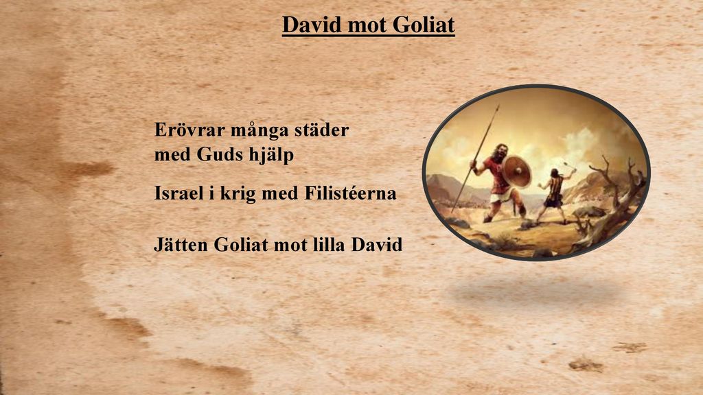 David mot Goliat Erövrar många städer med Guds hjälp