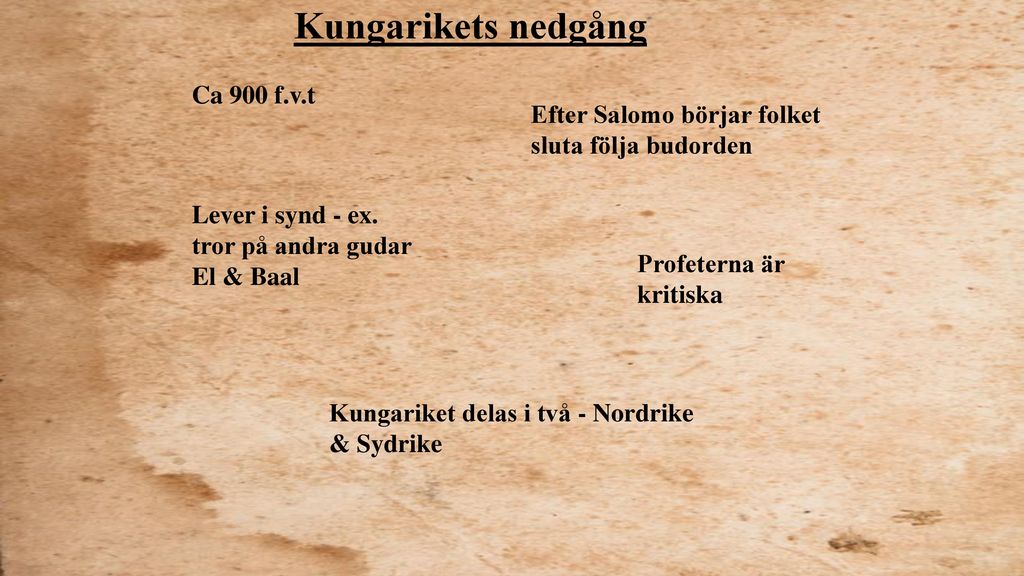 Kungarikets nedgång Ca 900 f.v.t