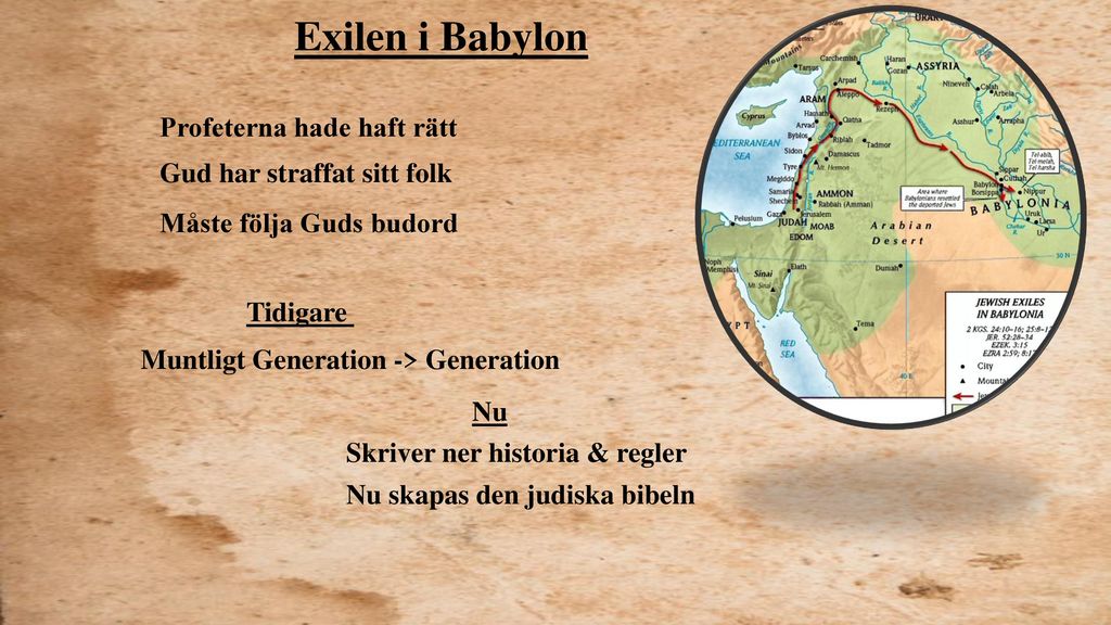 Exilen i Babylon Profeterna hade haft rätt Gud har straffat sitt folk
