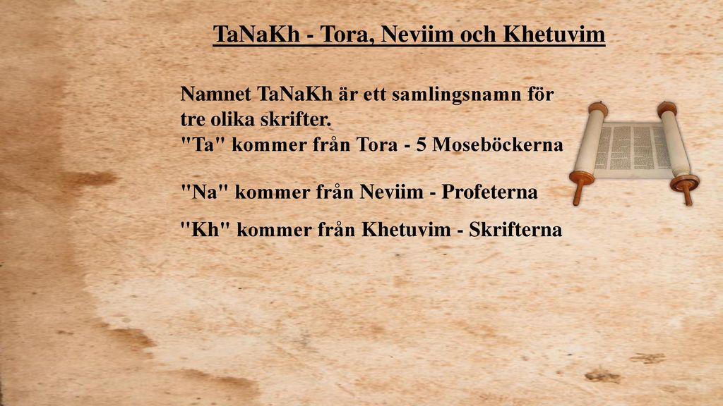 TaNaKh - Tora, Neviim och Khetuvim