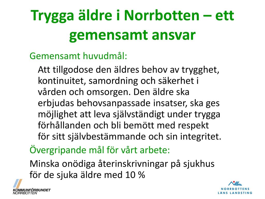Trygga äldre i Norrbotten – ett gemensamt ansvar