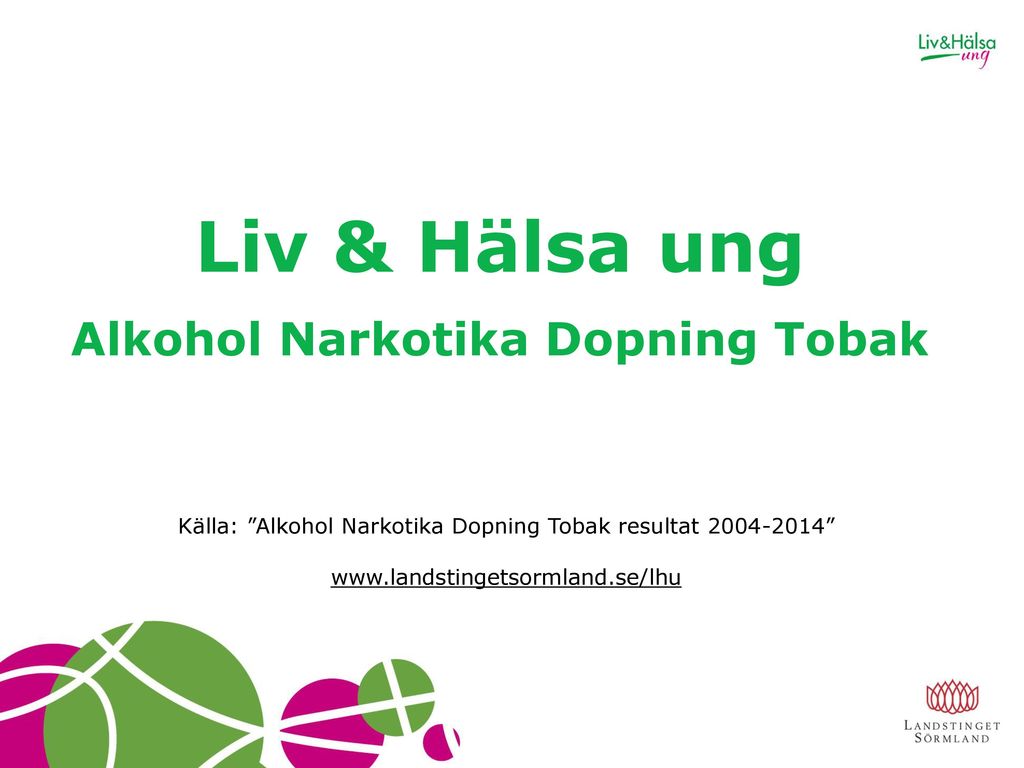 Liv & Hälsa ung Alkohol Narkotika Dopning Tobak